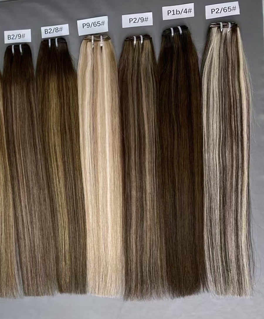 Rooted Ombre Piano Weft Hair Bundles – Two-Tone Highlights