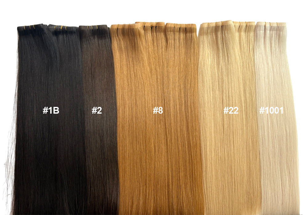 Invisible Tape Weft Hair — Skin Base Seamless Top Grade Straight Raw Hair Extensions (Pre-Order)