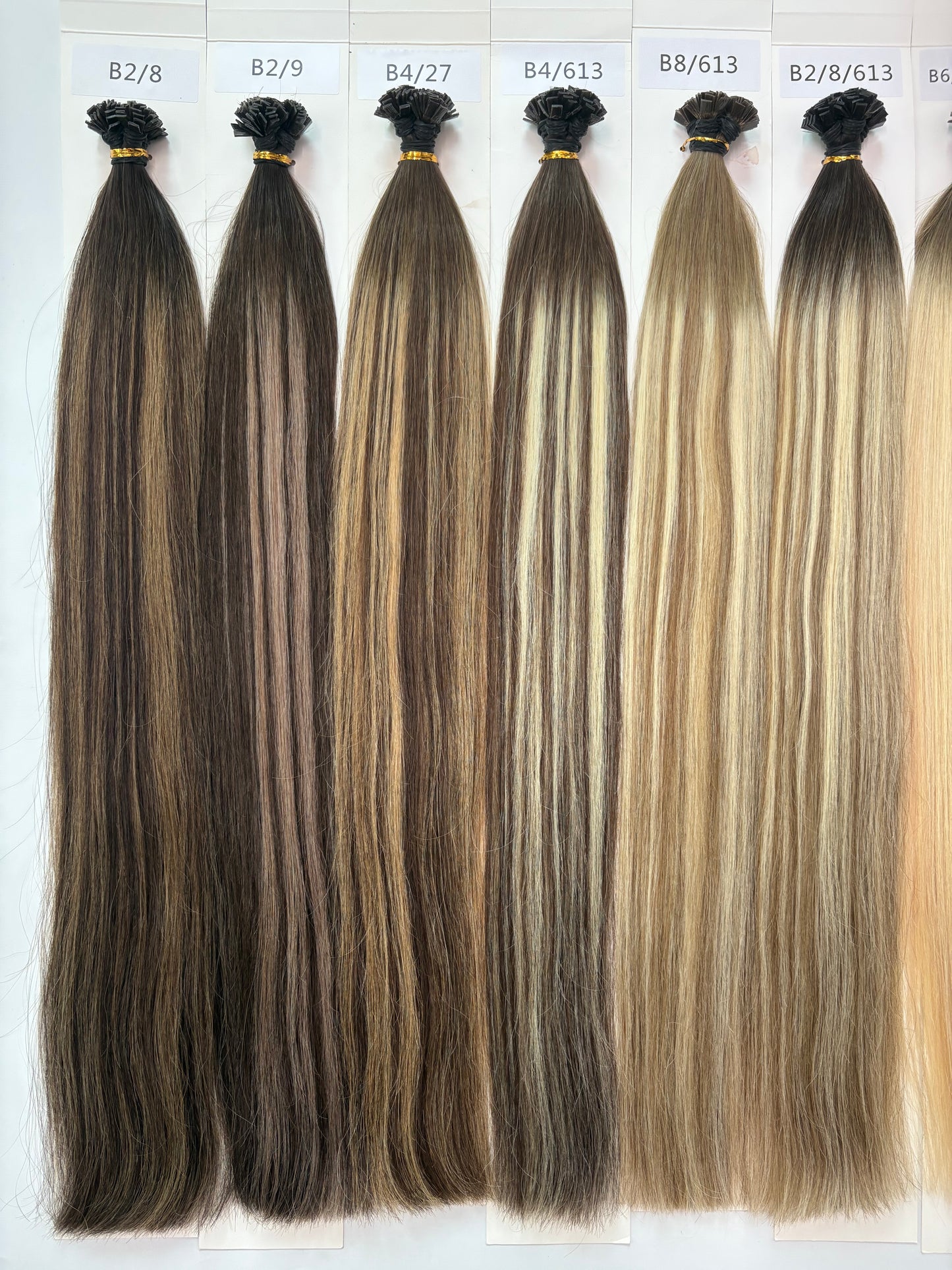Keratin Flat Tips Darkroot highlight Virgin Remy Ktips extensions 100grams 24inch