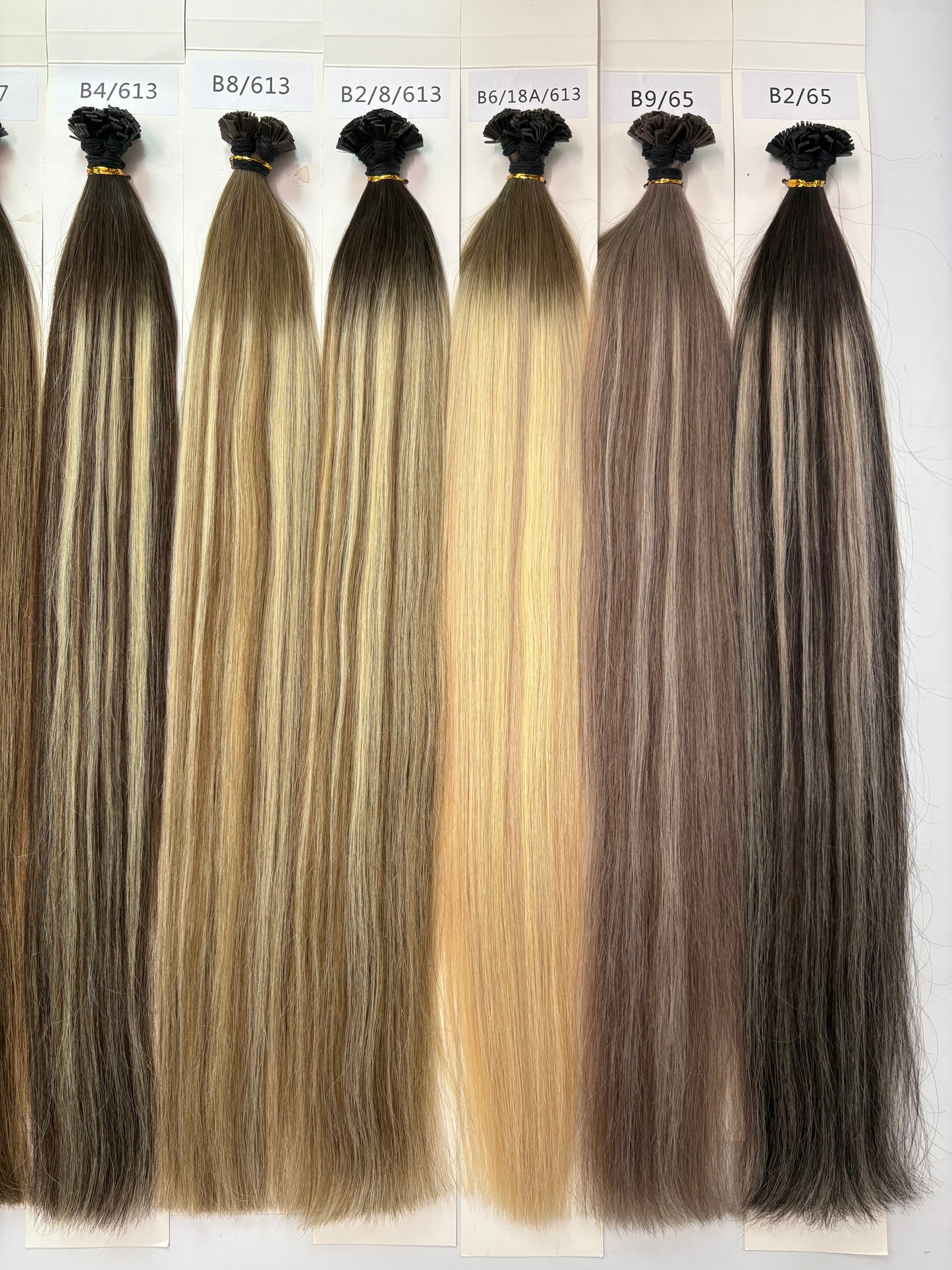Keratin Flat Tips Darkroot highlight Virgin Remy Ktips extensions 100grams 24inch