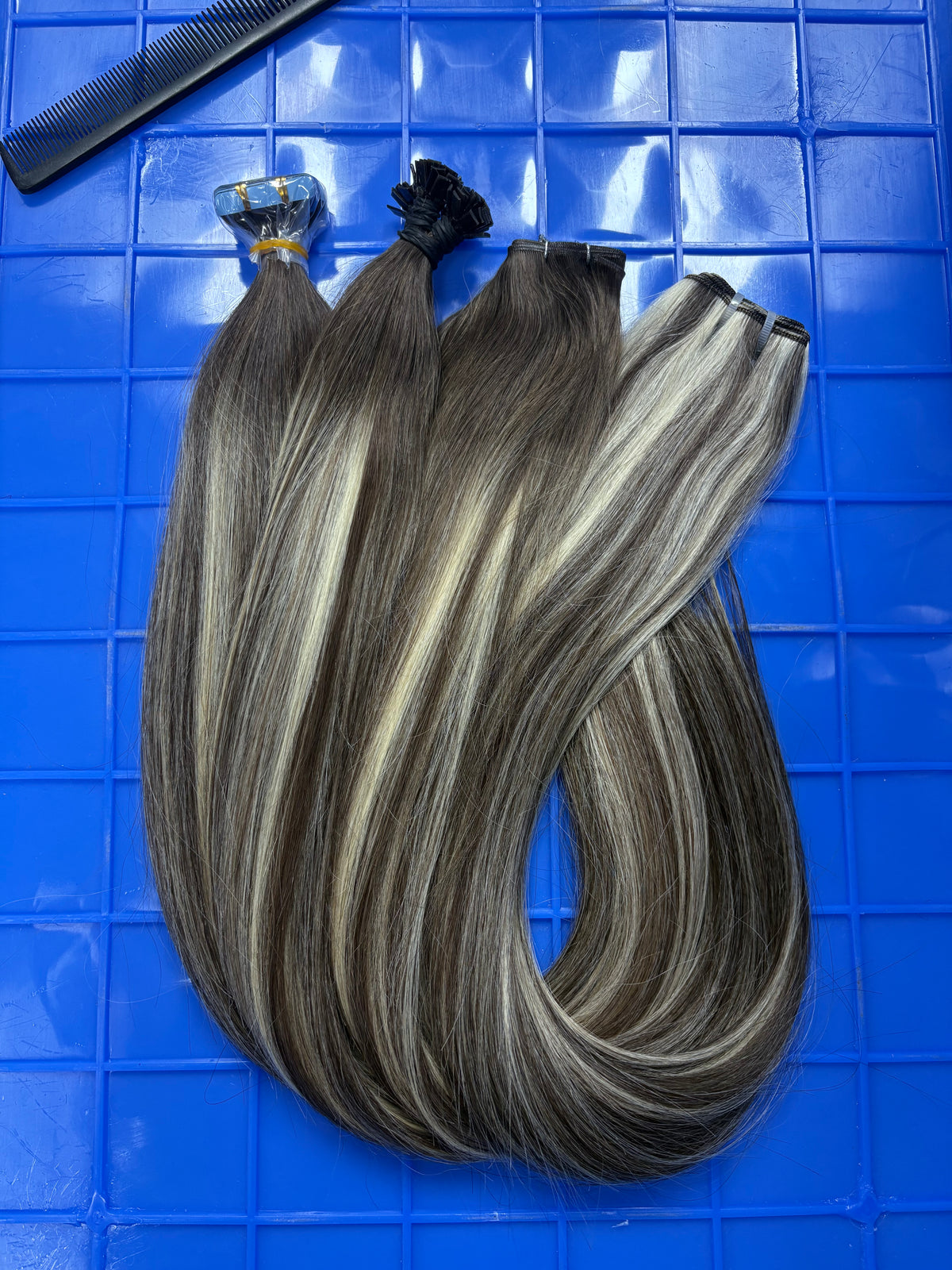 Alternating Piano Weft Hair Extensions – Two-Tone Interspaced Bundle