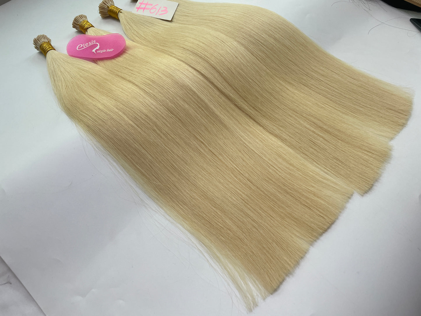 613 Blonde I-Tip Raw Hair Extensions
