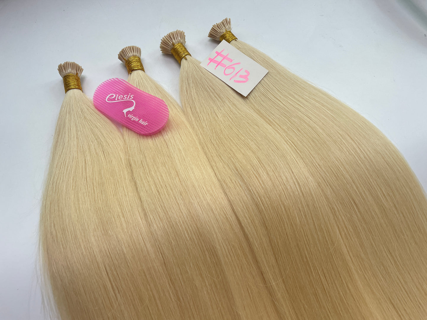613 Blonde I-Tip Raw Hair Extensions