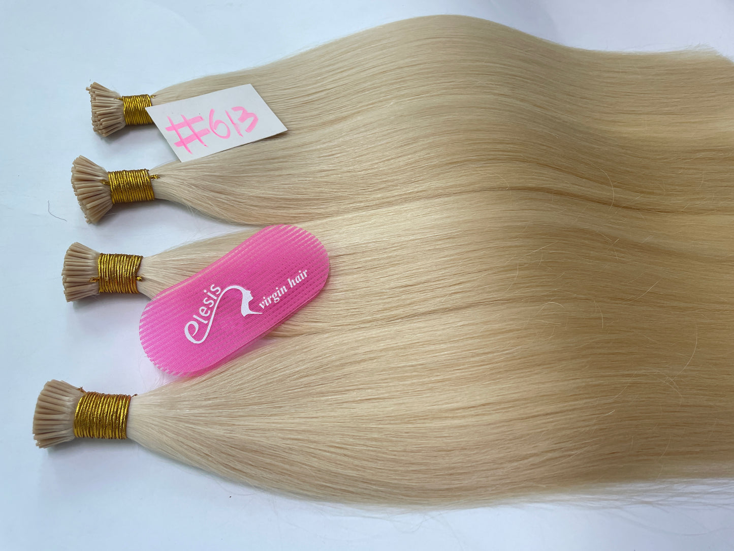 613 Blonde I-Tip Raw Hair Extensions