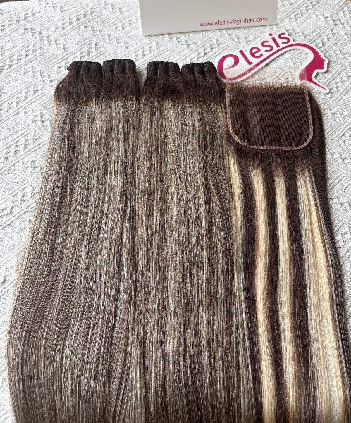 B2/613 Ombre Piano Highlight Hair Bundle (Matching 2x6 / 5x5 HD Lace Closure)