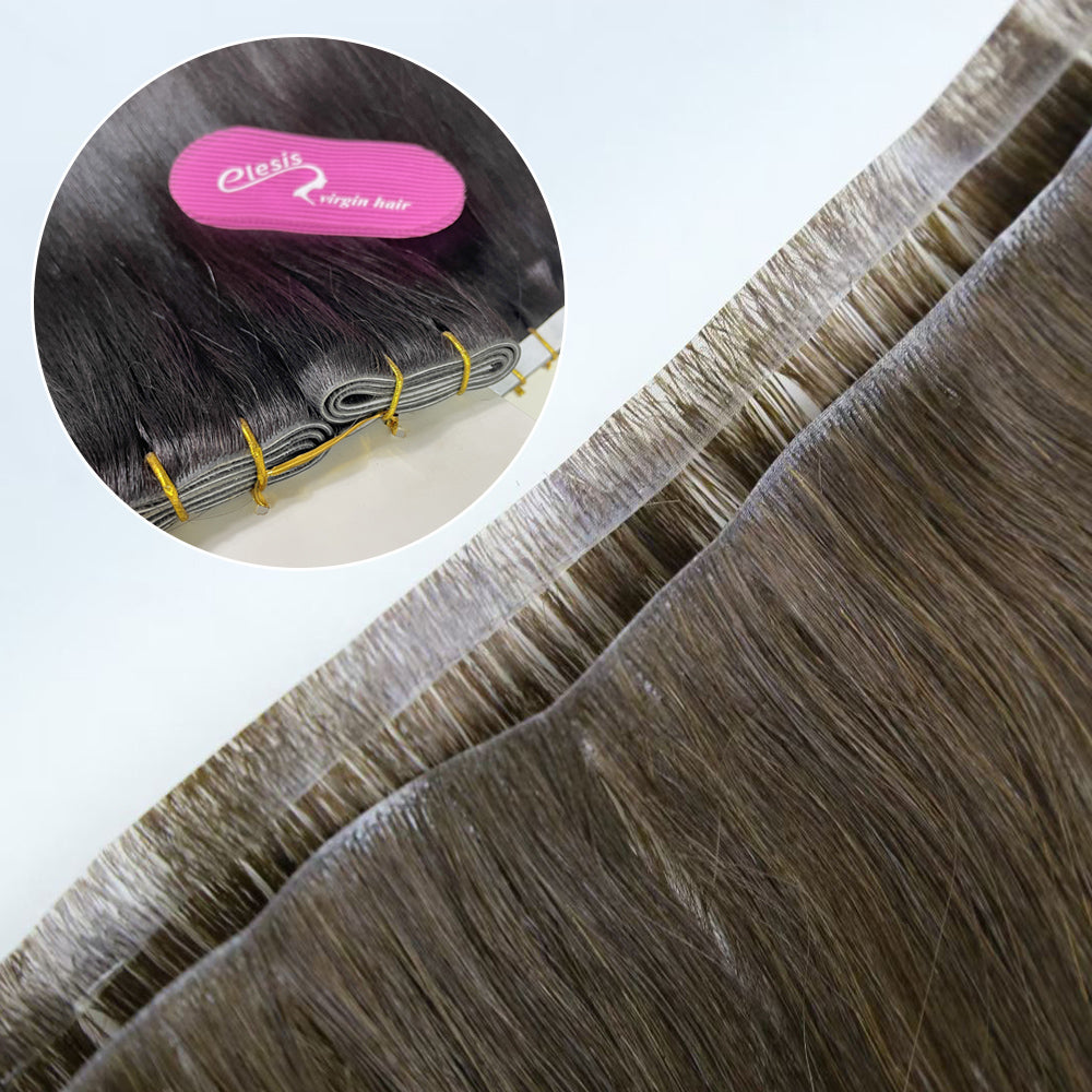 Invisible Tape Weft Hair — Skin Base Seamless Top Grade Straight Raw Hair Extensions (Pre-Order)