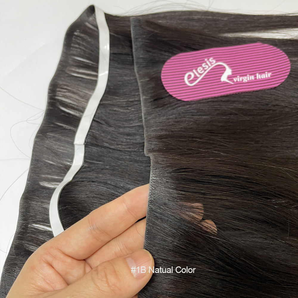 Invisible Tape Weft Hair — Skin Base Seamless Top Grade Straight Raw Hair Extensions (Pre-Order)