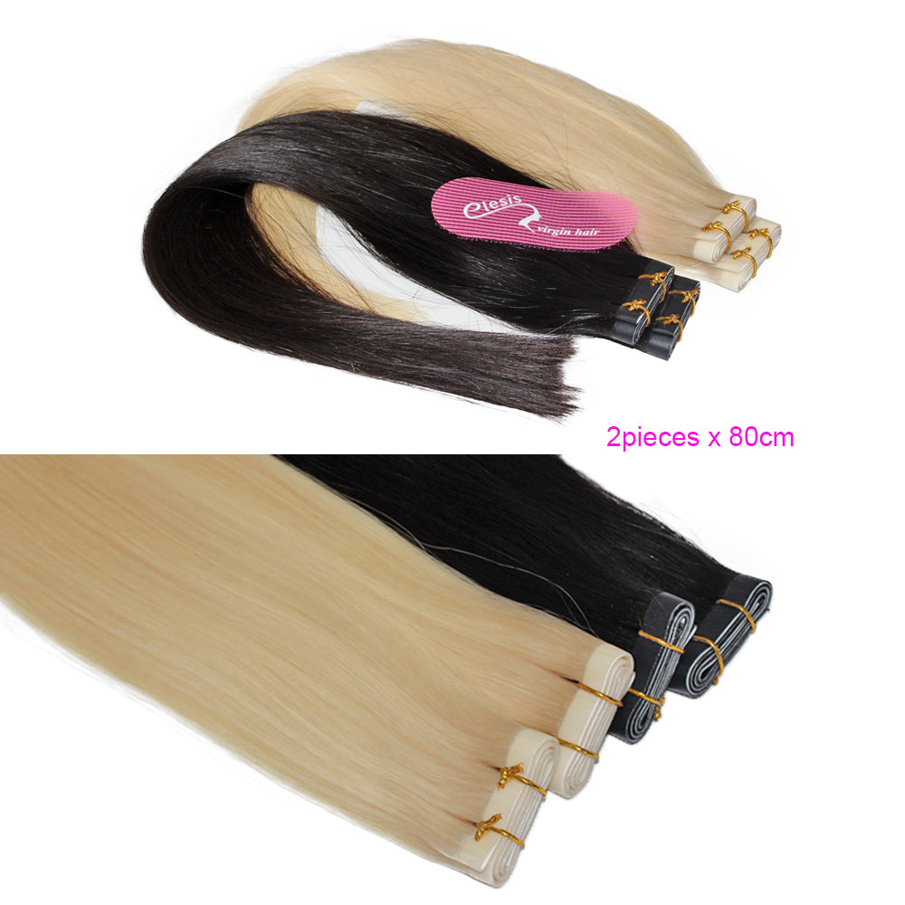 Seamless PU Weft Raw Hair Extensions – Multiple Colors Available